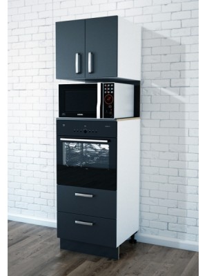 2 Drawers 2 Doors Wall Oven Cabinet Gloss (+$87.00)